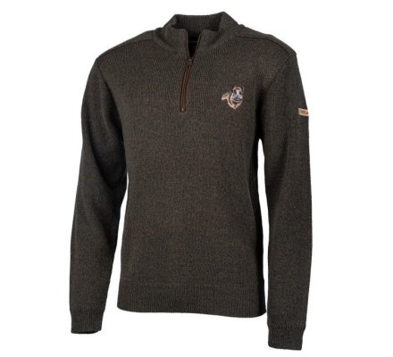 Pull col zippé sanglier TREELAND