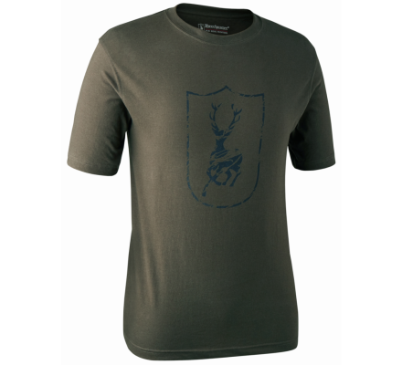 Tee-shirt à manches courtes Logo Cerf Kaki Deerhunter