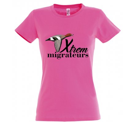 Tee-shirt siffleur rose XTREM MIGRATEURS
