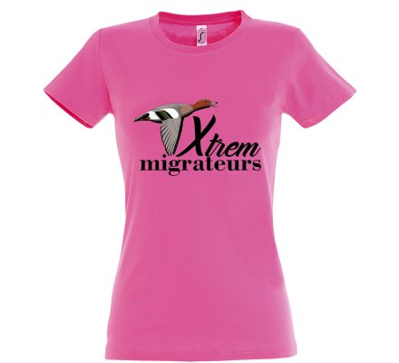 Tee-shirt canard siffleur rose XTREM MIGRATEURS