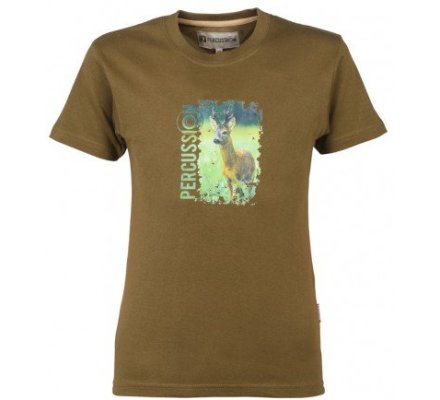 Tee-shirt enfant kaki brocard PERCUSSION