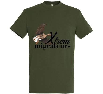 Tee-shirt oie rieuse vert XTREM MIGRATEURS