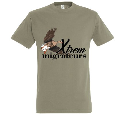 Tee-shirt oie rieuse kaki XTREM MIGRATEURS