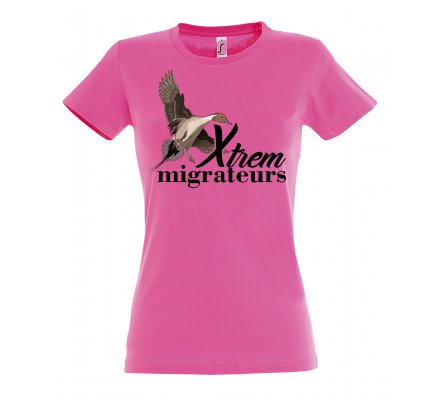 Tee-shirt femme pilet rose XTREM MIGRATEURS