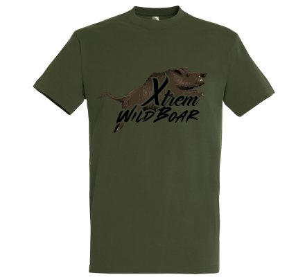 Tee-shirt sanglier vert foncé XTREM WILDBOAR