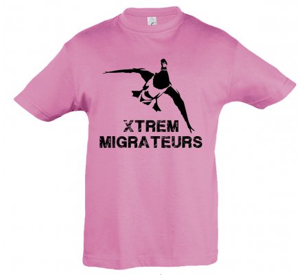 Tee-shirt enfant rose colvert XTREM MIGRATEURS