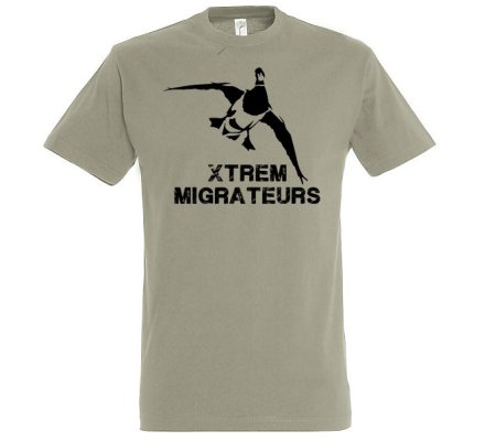 Tee-shirt vert gris colvert XTREM MIGRATEURS