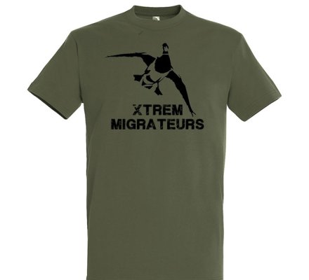 Tee-shirt kaki colvert XTREM MIGRATEURS