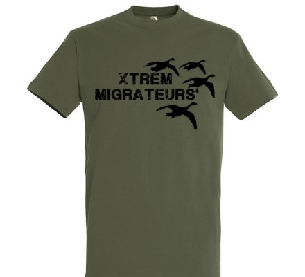 Tee-shirt kaki oies XTREM MIGRATEURS