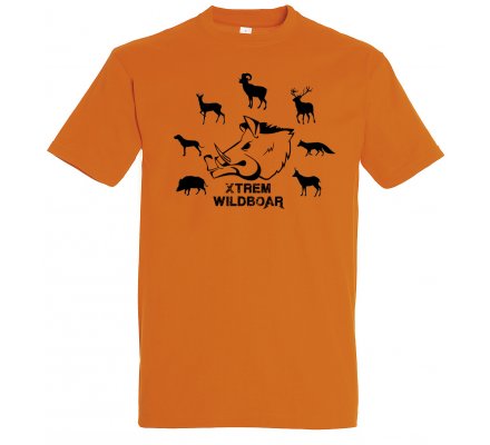 Tee-shirt orange espèces gibiers XTREM WILDBOAR
