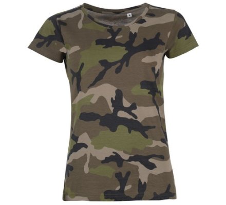 Tee-shirt chasse femme camouflage