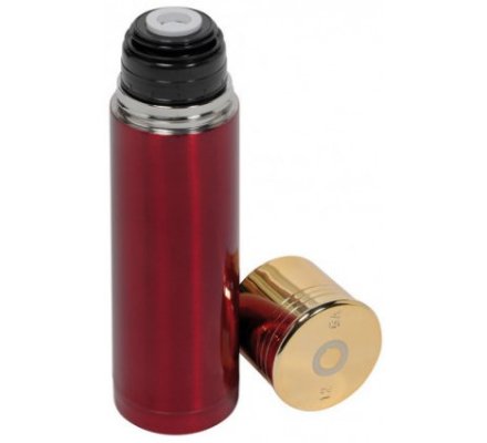 Bouteille isotherme Thermos rouge en forme de cartouche 