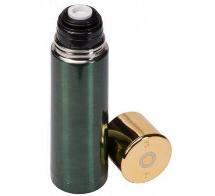 Bouteille isotherme Thermos vert en forme de cartouche 
