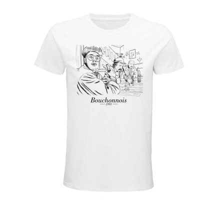 Tee-shirt blanc Bouchonnois Les inconnus