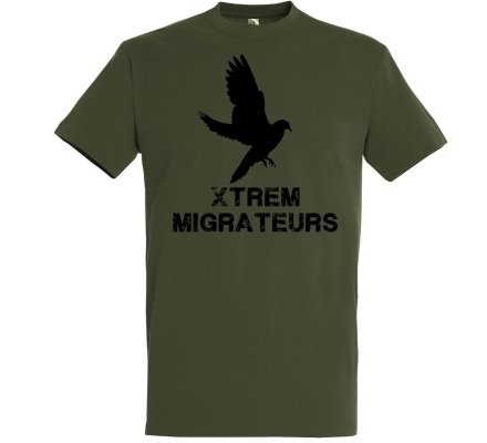 Tee-shirt kaki pigeon XTREM MIGRATEURS