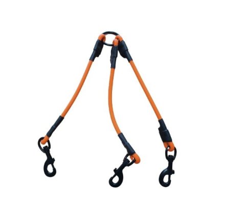Tripleur pour chien orange fluo
