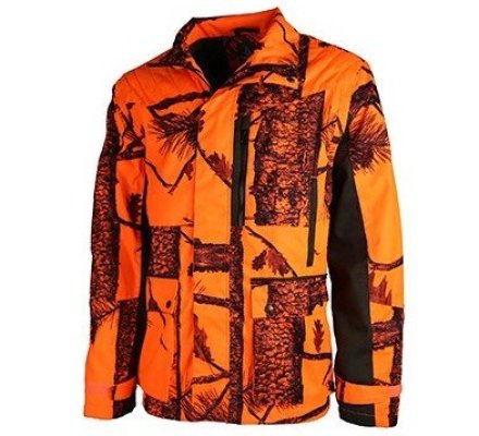 Veste de chasse enfant chaude camo orange TREELAND