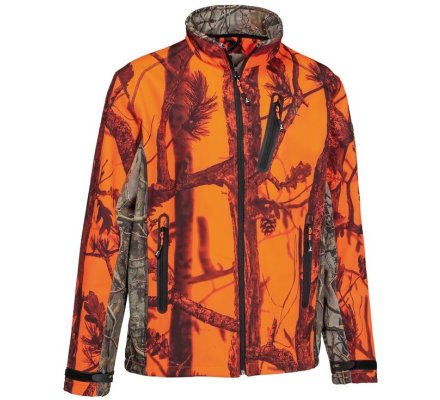 Veste softshell orange GhostCamo B&B PERCUSSION