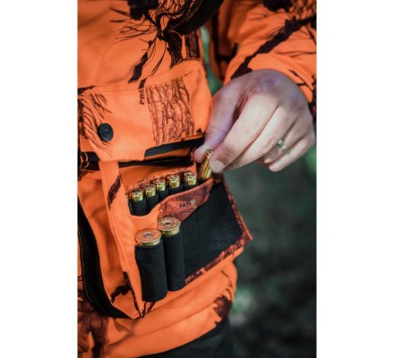 Veste de chasse femme matelassée camouflage orange Fire Somlys