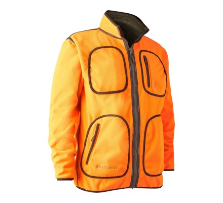 Veste de chasse polaire Gamekeeper réversible orange Deerhunter