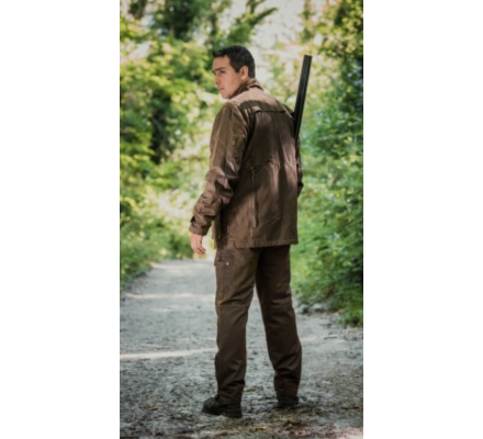 Veste de chasse Sologne cuir vieilli SOMLYS