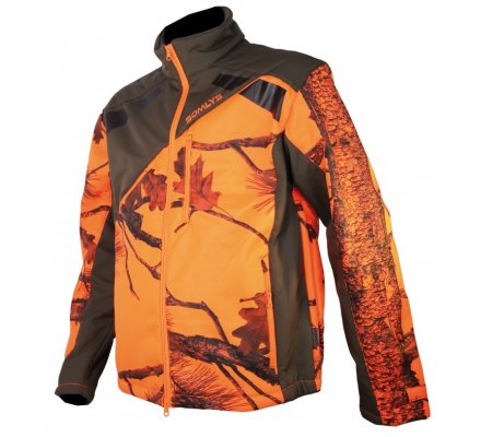 Veste softshell camouflage orange Newtek SOMLYS