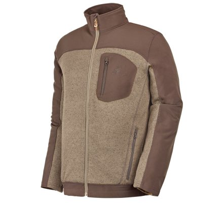Veste tricot softshell marron Gadrat STAGUNT