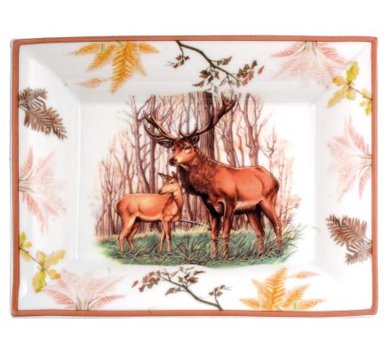 Vide-poche cerf en porcelaine