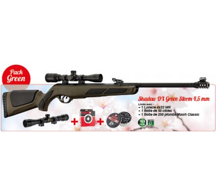 Pack Promo Carabine GAMO Shadow DX Green Storm & ses accessoires
