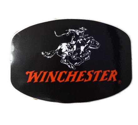 Autocollant Winchester noir et rouge 