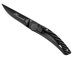 Couteau Le Thiers Liner Lock façon fibre de carbone 