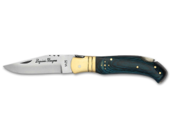 Couteau pliant en Bois coloré bleu 11.5 cm Laguiole Bougna 