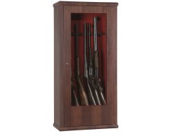 Armoire vitrine bois 12 armes avec lunette et coffre intérieur Infac Safe