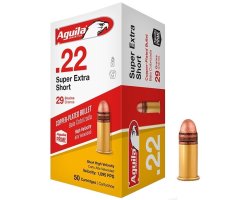 Cartouches à balles 22LR courtes HV AGUILA