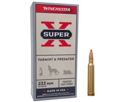 Balles 222REM Varmint & Predator SUPER X 50 grain WINCHESTER