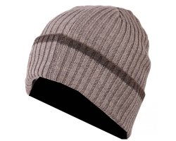 Bonnet mixte tricot laine marron SOMLYS