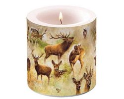 Bougie motif grands gibiers grand format LOVERGREEN