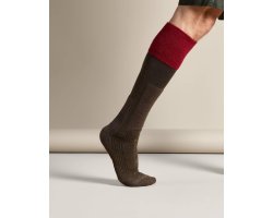 Chaussettes montantes vert rouge Vierzon LE CHAMEAU
