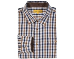 Chemise à carreaux NANCAY bleu VERNEY CARRON