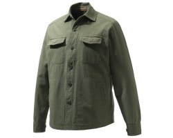 Chemise BERETTA à manches longues Heavy Overshirt kaki 