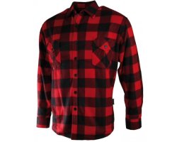 Chemise polaire à carreaux rouge TREELAND