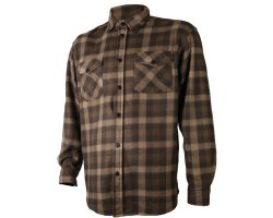 Chemise polaire à carreaux marron Treeland