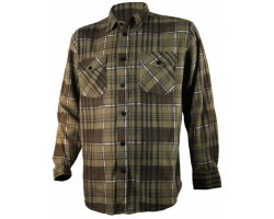 Chemise polaire à carreaux verte Treeland