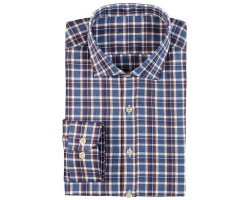 Chemise à carreaux marron/bleu Cheverny ProHunt VERNEY CARRON