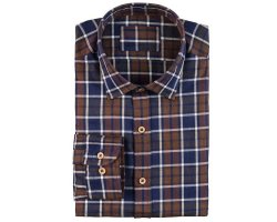 Chemises à carreaux marron/bleu Mery ProHunt VERNEY CARRON