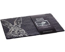 coffret plateau à fromage en ardoise motif lièvre