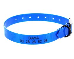 Collier gravé TPU bleu 1 