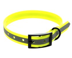 Collier TPU réfléchissant jaune fluo 1