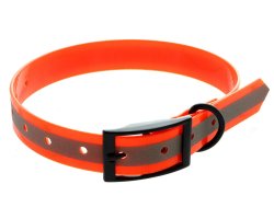 Collier TPU réfléchissant orange fluo 1