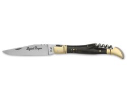 Couteau pliant avec tire-bouchons Bois noir 12cm Laguiole Bougna 